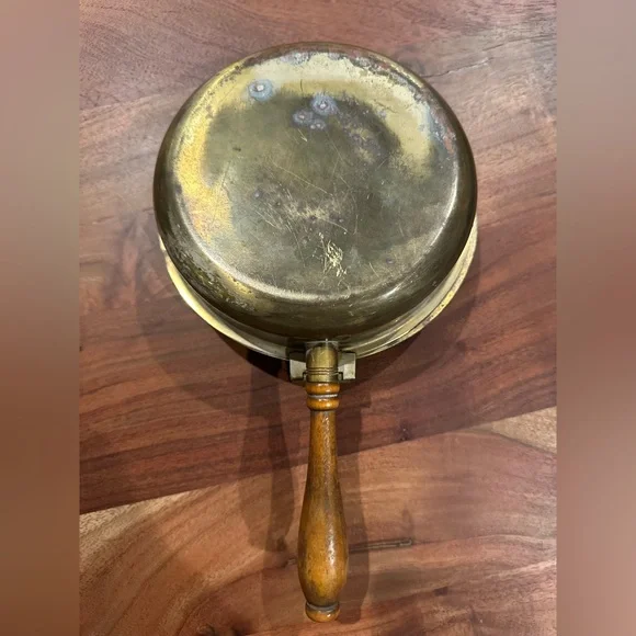 Vintage Brass Silent Butler Crumb Catcher/Ash Holder with Coat of Arms Boho